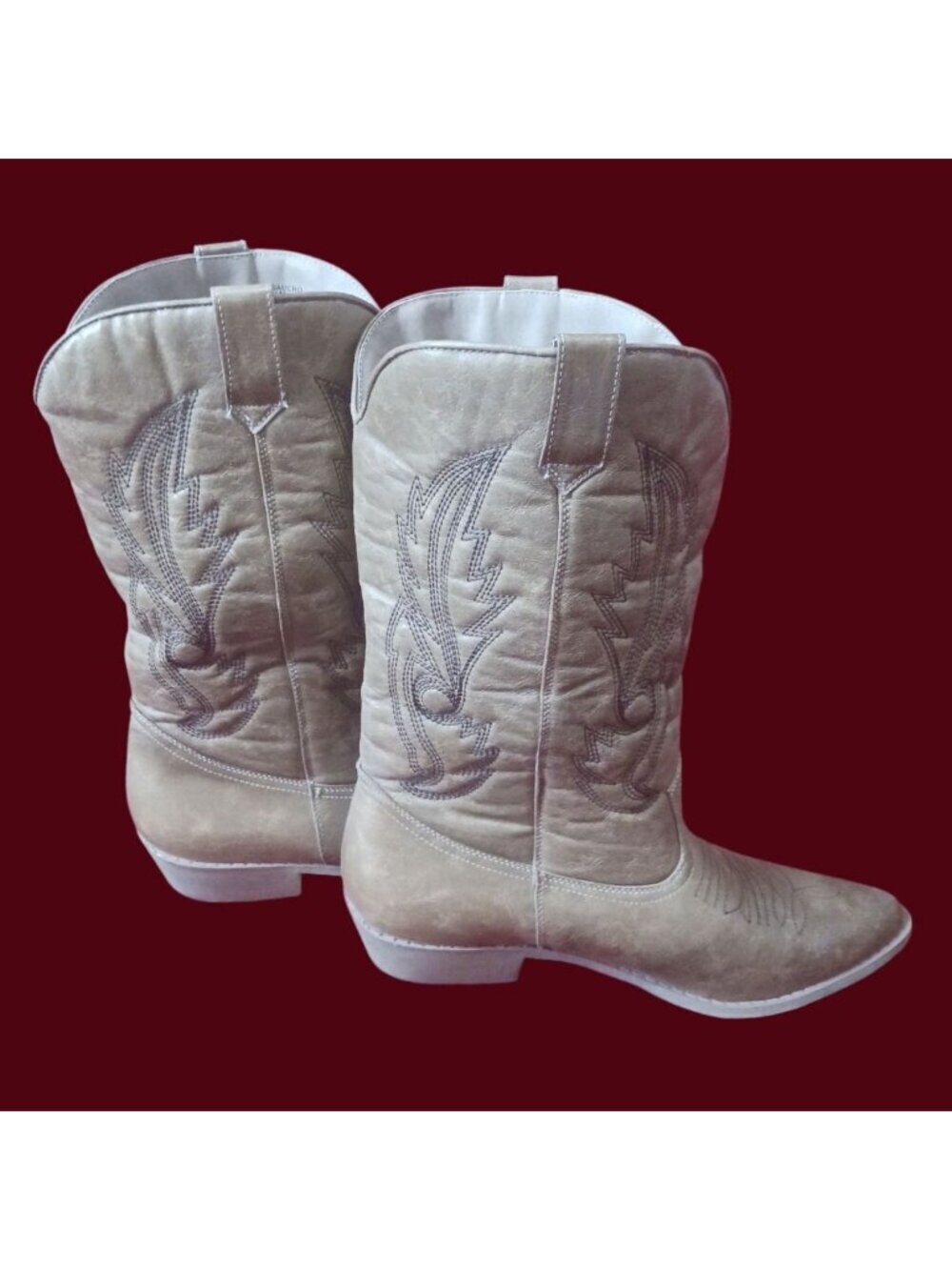 Coconuts Western Stitching Style Leather Cowboy Boots Women’s Size 11M - Picture 12 of 14